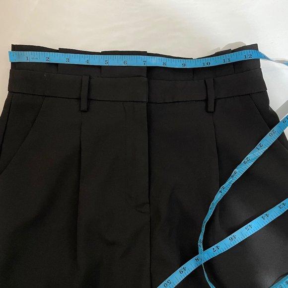 Lulu's Small Without Confidence Black Paperbag High Rise Cropped Pants - Picture 6 of 7